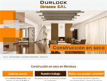 Tablet Screenshot of durlock-obrasecasrl.com